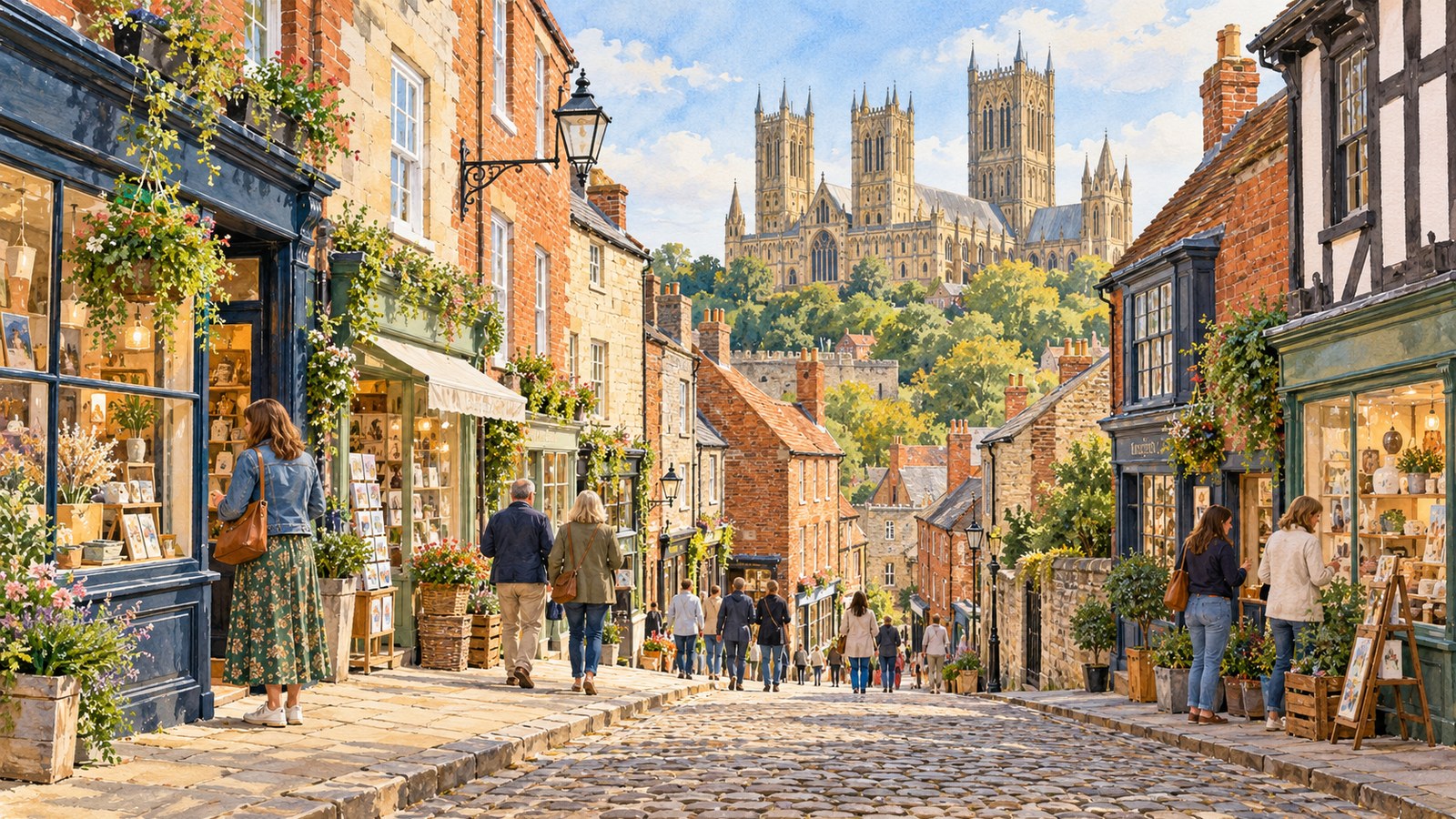 Artist's impression of Lincoln’s independent shopping streets
